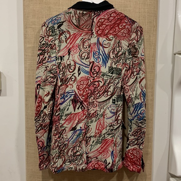 - NWOT HOMME PLUS JK5 TATTOO jacket - Picture 4 of 12